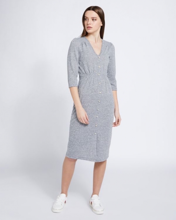 Savida Soft Touch Pearl Button Dress